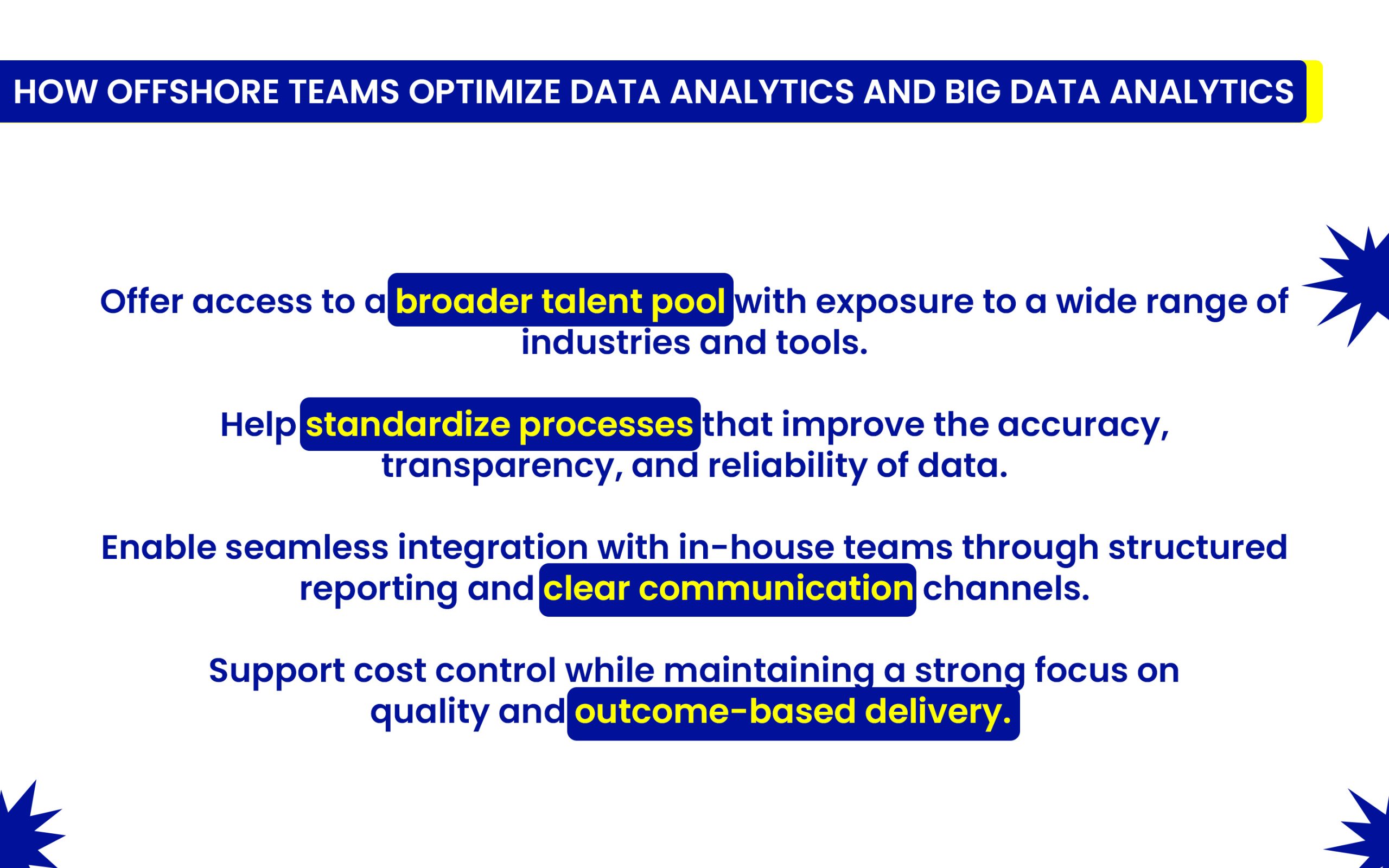 How offshore teams optimize data analytics and big data analytics