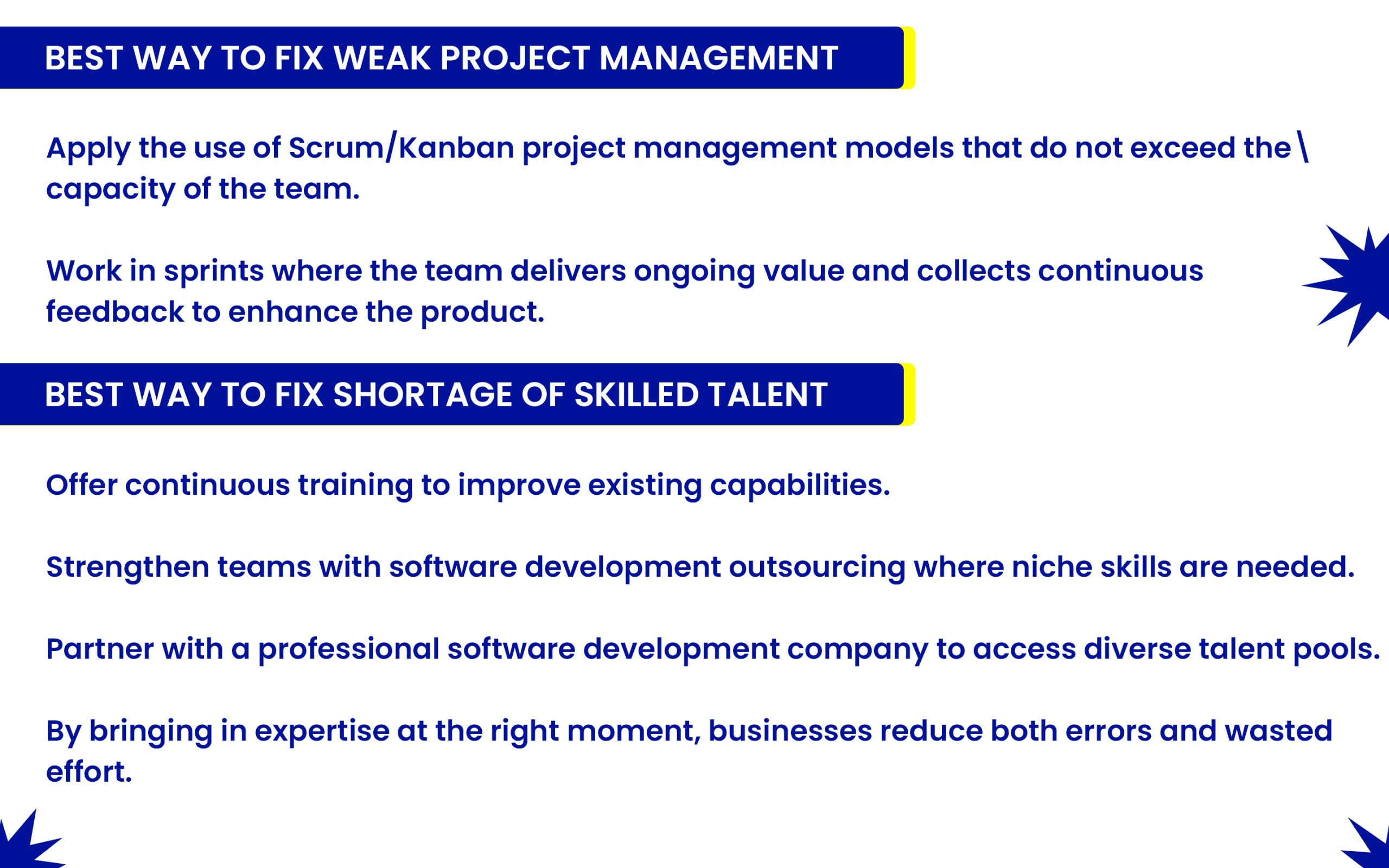 Best way to fix weak project management